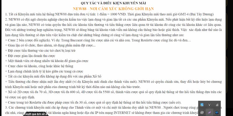 Một số điều kiện khuyến mãi New88 cần biết Một số điều kiện khuyến mãi New88 cần biết