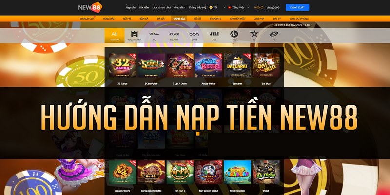 Hướng dẫn nạp tiền NEW88 trên website Hướng dẫn nạp tiền NEW88 trên website